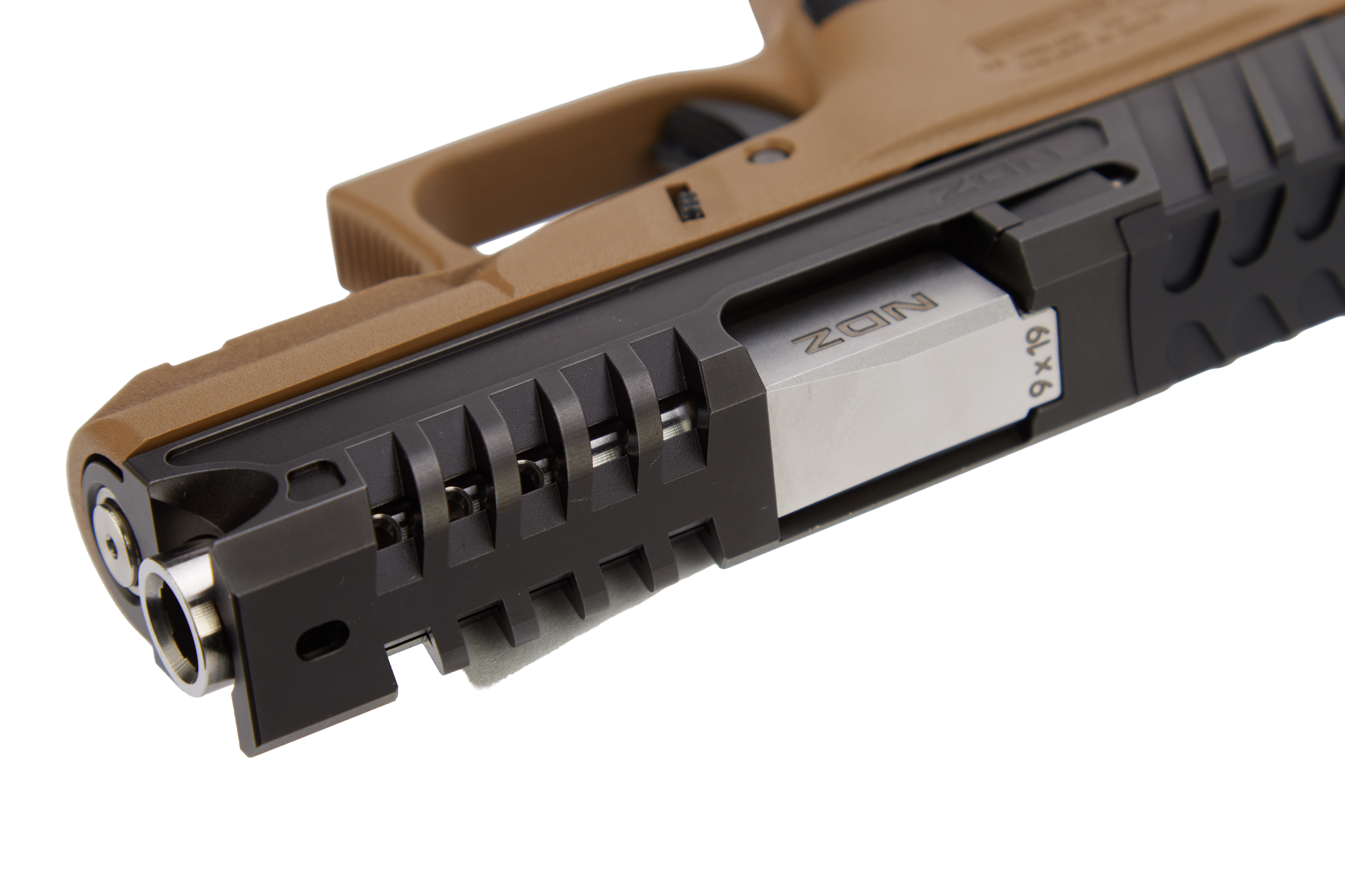 NDZ Slide Ported Barrel Combo ARES Stainless Steel RMSc Fits Glock